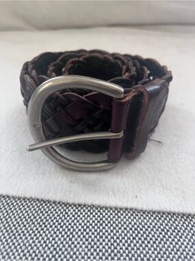 Fossil Braided Leather Belt - Brown